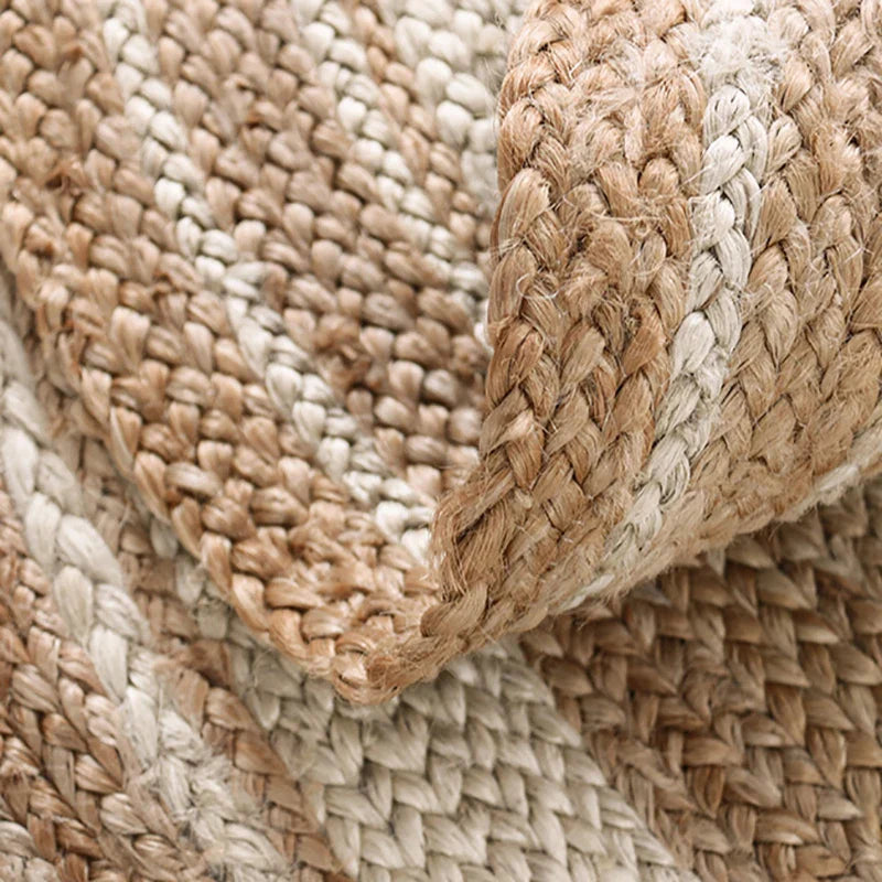 Textured Jute Rug | 15.7" x 23.6" to 47.2" x 82.7" | Black & White Border | Area Rug | Natural Durable Weave | Brick by Brick