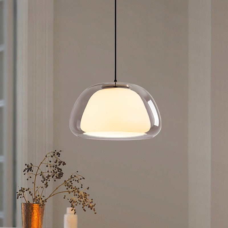 Jelly Globe Pendant Light | 9.8 in | Modern Dome Glass Globe Light | Adjustable Hanging Lamp | Brick by Brick