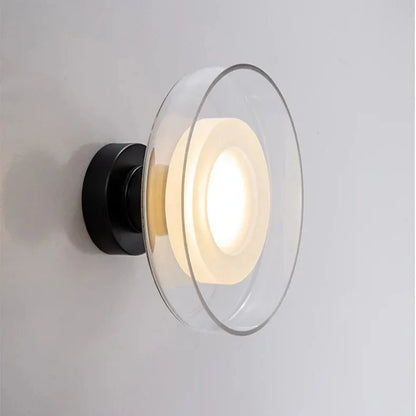 LED Wall Lamp | 8.7 x 5.1 in | Modern Glass Sconce | Clear or Gray Shade | Ambient Indoor Lighting | Brick by Brick