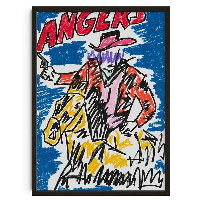 Vintage Abstract  Wall Art | 7.9 - 19.7 in | Mind Maze Poster | Retro Canvas Print | Unframed | Brick by Brick