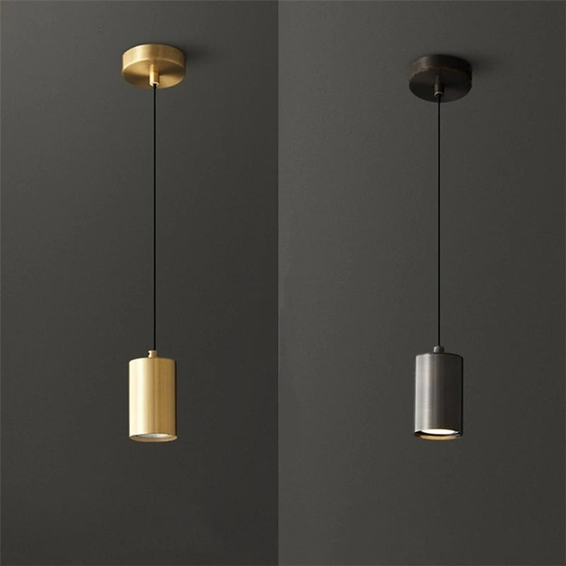 Modern Pendant Lamp | 2.4 x 4.3in | Nordic Minimalist LED Iron Light | Bedroom Living Room Ceiling Fixture | Brick by Brick