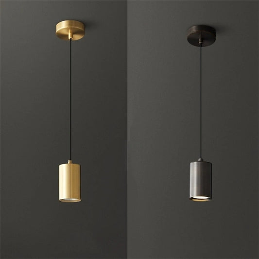 Modern Pendant Lamp | 2.4 x 4.3in | Nordic Minimalist LED Iron Light | Bedroom Living Room Ceiling Fixture | Brick by Brick