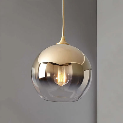 Modern Glass Ball Pendant Light | D5.9 - 15.7 in | Hanging Ceiling Lamp | Dining Room Bedroom Kitchen Fixture | Brick by Brick