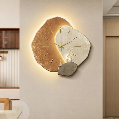 Silent Wooden Wall Clock - Sculptural - Natural Design-Home & Garden > Decor > Clocks > Wall Clocks-Brick by Brick London-Brick By Brick London