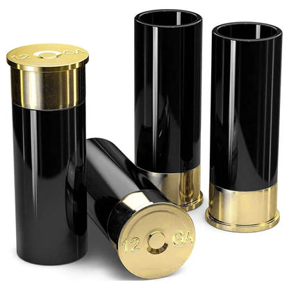 Plastic Shot Glasses Set |  3.6 x 1.2 in 36ml | Bullet Shape Drinking Cups | 4pcs Durable Party Liquor Glasses | Brick by Brick