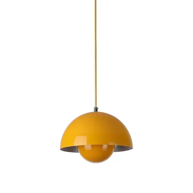 Nordic Flower Bud Pendant Lamp | 9.1 x 6.3 in or 15.7 x 10.2 in | Indoor LED Lighting | Iron Shade | Brick by Brick