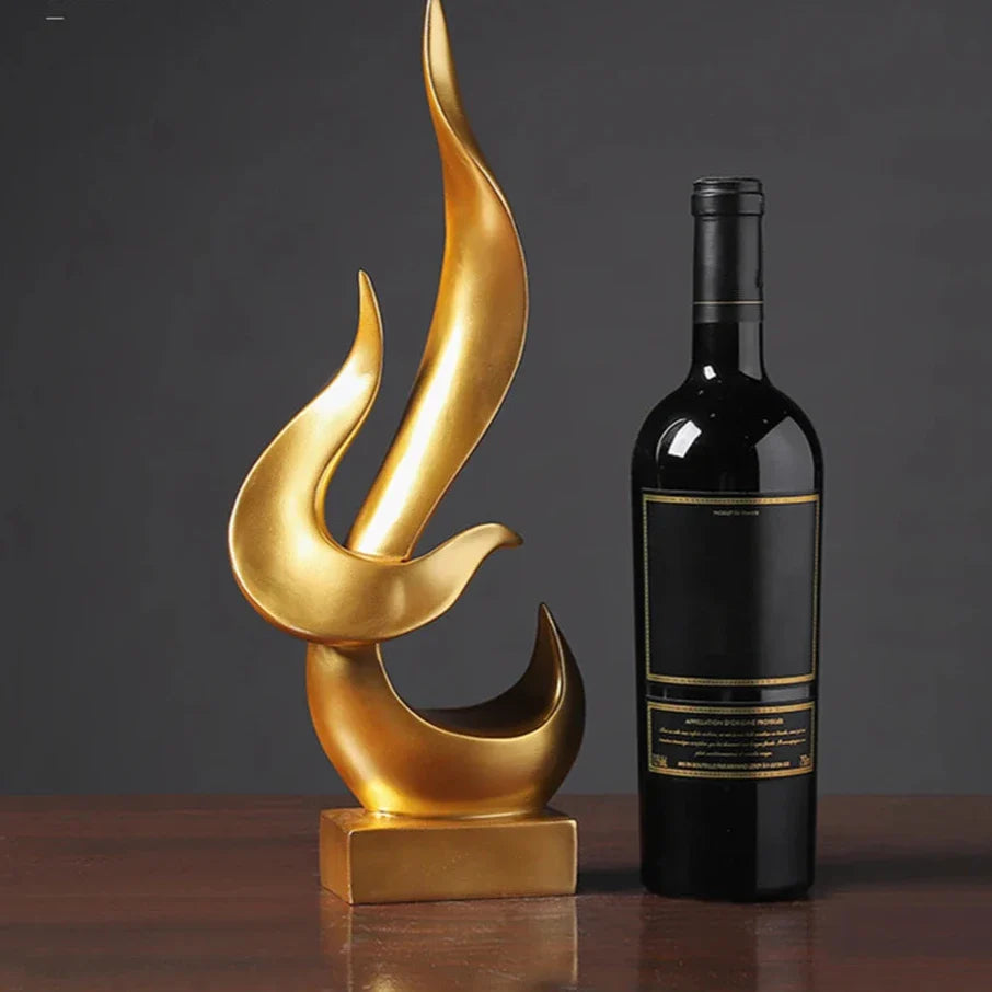 Eternal Ornament Sculpture | Abstract Resin Art | 15.3" Modern Decor