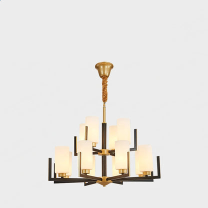 Retro Nordic LED Chandelier | H19.7 in | 6-15 Light Heads | Iron Art Hanging Lamp | Ceiling Light Fixture | Brick by Brick