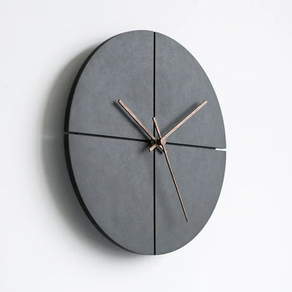 Elegant Wooden Wall Clock | Minimalist Natural Design | 23.6 x 12.2 x 18.9 in | Silent Quartz Movement | Brick by Brick