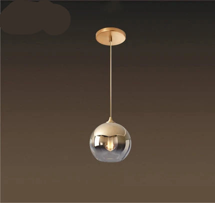 Modern Glass Ball Pendant Light | D5.9 - 15.7 in | Hanging Ceiling Lamp | Dining Room Bedroom Kitchen Fixture | Brick by Brick