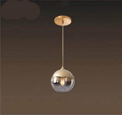 Modern Glass Ball Pendant Light | D5.9 - 15.7 in | Hanging Ceiling Lamp | Dining Room Bedroom Kitchen Fixture | Brick by Brick