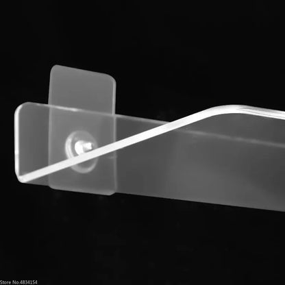 Clear Acrylic Floating Shelf | 7.9-19.7 in | Wall Mounted Storage Rack | Thick Invisible Display Ledge | Brick by Brick