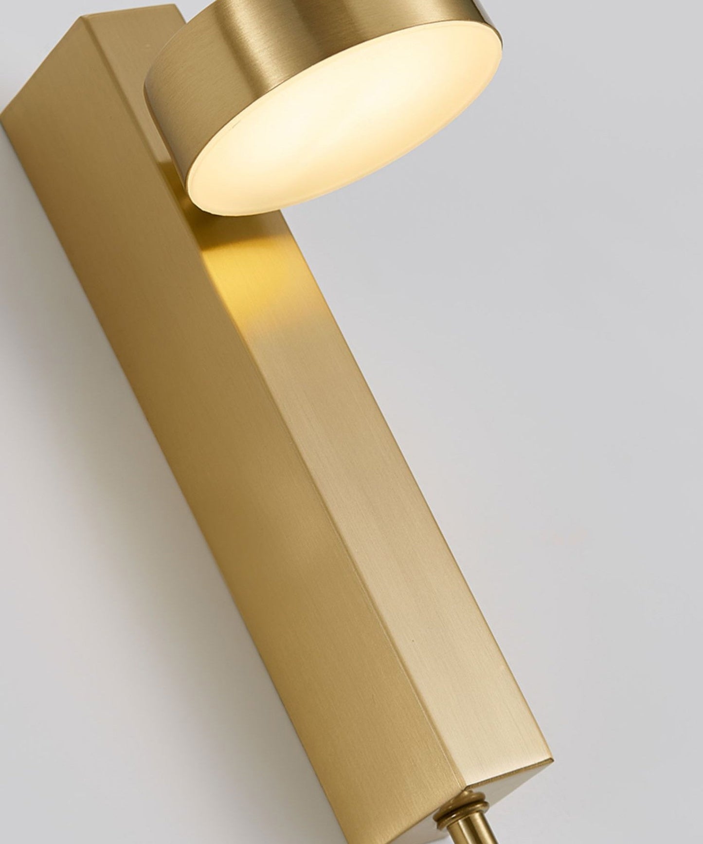 Gold Wall Sconce | 6.1 x 3.94 x 10.6 in | Modern LED Lamp with Dimmer | Adjustable Arm | Brick by Brick