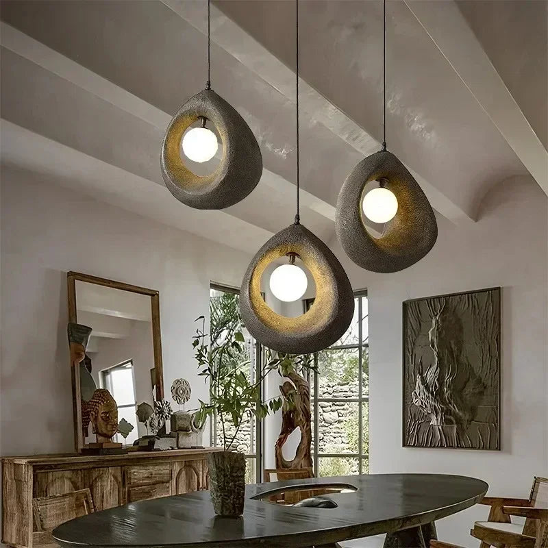 Japanese Wabi Sabi Pendant Light | 7.9 - 15.7 in | Nordic Style Modern Ceiling Lamp  | 110–240V | Brick by Brick