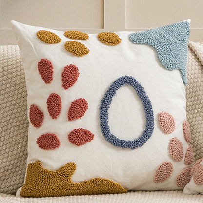 Japandi Floral Pillowcase | Cotton & Linen | Colorful Embroidered Accent | Brick by Brick