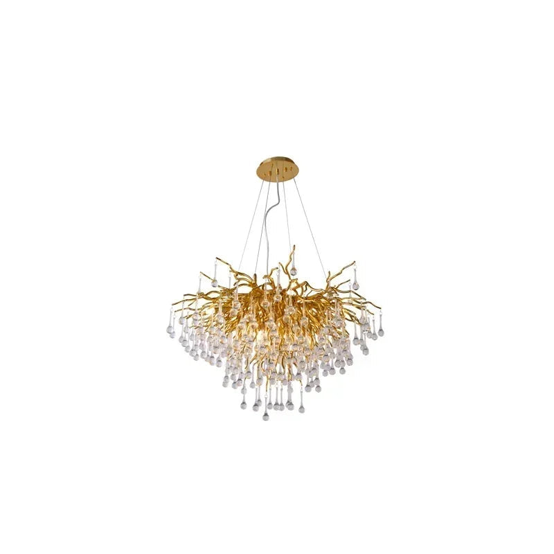 American Crystal Pendant Chandelier | D15.7- 47.2 in & L39.4-70.9 in | Modern Luxury Ceiling Light | Brick by Brick