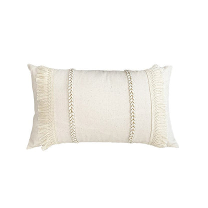 Japandi Cotton Linen Pillow Cover | Beige Woven Design | Modern Cushion Case | Minimalist Home Décor | Brick by Brick