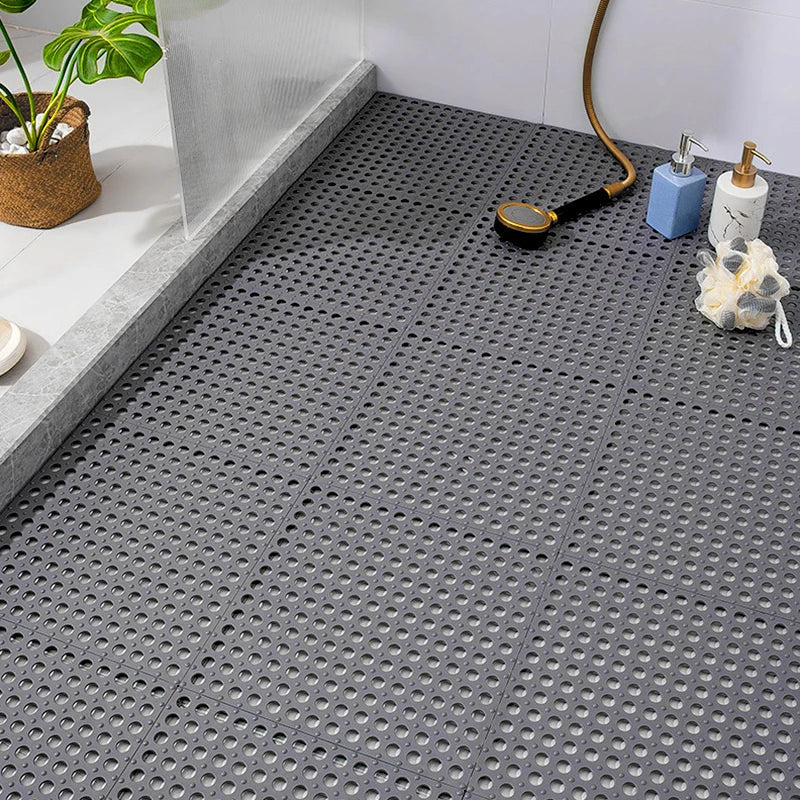 Non-Slip Shower Mat Set | Waterproof Rubber | Mold-Resistant | 11.8" x 11.8" | Quick-Dry Safety