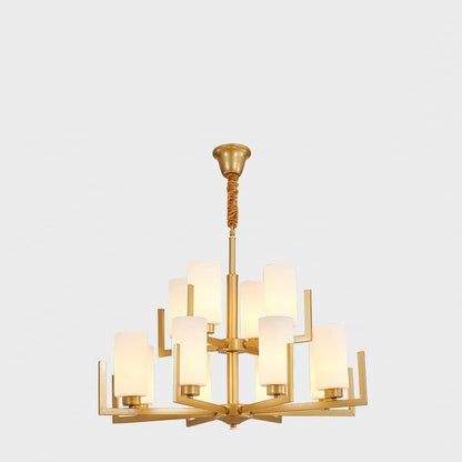 Retro Nordic LED Chandelier | H19.7 in | 6-15 Light Heads | Iron Art Hanging Lamp | Ceiling Light Fixture | Brick by Brick