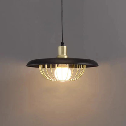 Iron Pendant Light | 13.8 x 7.1 in | Imitation Wood Chandelier | E27 Ceiling Lamp | Brick by Brick