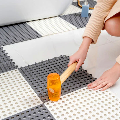 Non-Slip Shower Mat Set | Waterproof Rubber | Mold-Resistant | 11.8" x 11.8" | Quick-Dry Safety