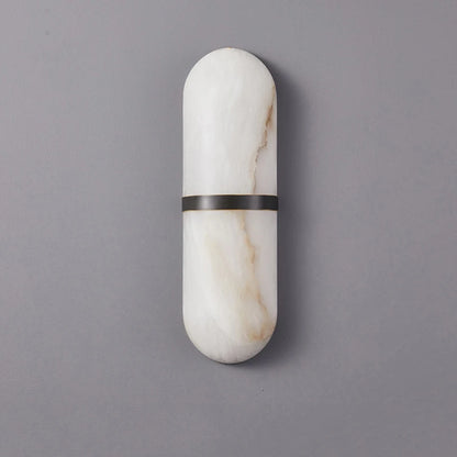 Marble LED Wall Light  | 15.7 x 3.5 in | Semi-Cylinder Light | Imitation Marble Decor Fixture | Brick by Brick