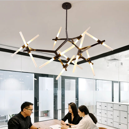 Glass Tube Pendant Light | Modern Industrial Nordic Tree Chandelier | 6–20 Heads | Brick by Brick