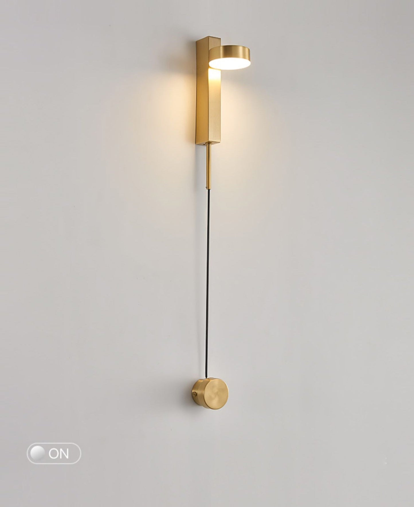 Gold Wall Sconce | 6.1 x 3.94 x 10.6 in | Modern LED Lamp with Dimmer | Adjustable Arm | Brick by Brick