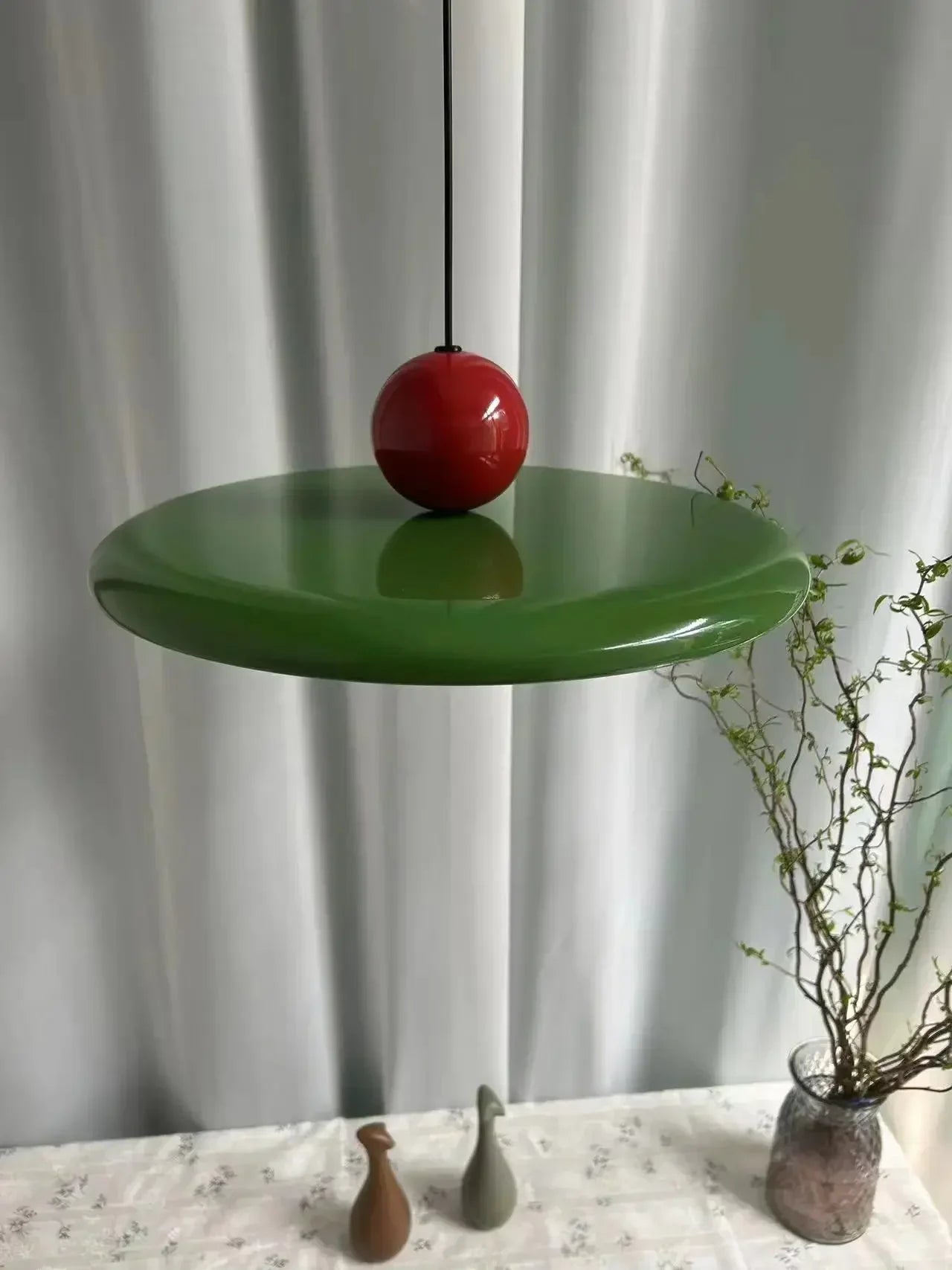 Pendant Lamp | 7.9 - 11.8in | Retro Flying Saucer Design | Metal Chandelier | Nordic Cream Style | LED E27 | Brick by Brick