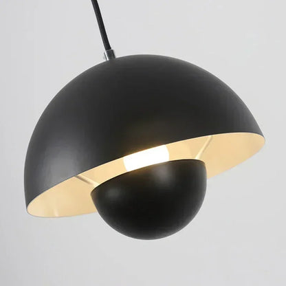 Nordic Flower Bud Pendant Lamp | 9.1 x 6.3 in or 15.7 x 10.2 in | Indoor LED Lighting | Iron Shade | Brick by Brick