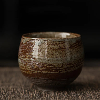 Rustic Ceramic Espresso Cups | 3oz Stoneware with Earth-Toned Glaze | Microwave & Dishwasher Safe