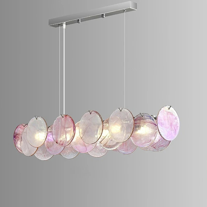 Murano Glass Chandelier | 19.7-35.4 in | Glass + Iron | LED Bulbs Included | Colorful Pendant Light | Brick by Bric