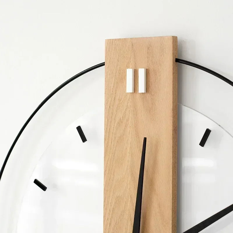 Silent Oak Wall Clock | 12–14″ | Minimalist Wooden Timepiece