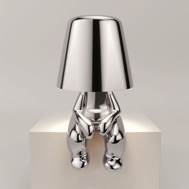 Rechargeable LED Table Lamp | Touch Dimmable, Gold or Silver | Compact Wireless Lighting