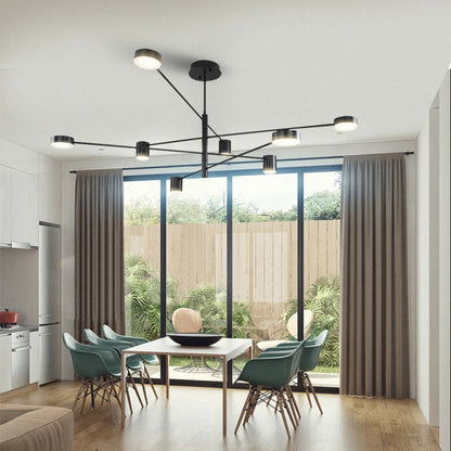 Nordic Chandelier | 4-10 Heads | Modern Black Ceiling Light | Creative Wrought Iron Fixture | LED Included | Brick by Brick