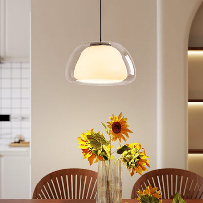 Jelly Globe Pendant Light | 9.8 in | Modern Dome Glass Globe Light | Adjustable Hanging Lamp | Brick by Brick