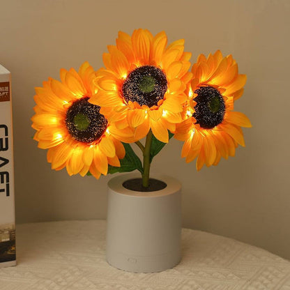 Sunflower Table Lamp | LED Floral Night Light | Nature-Inspired Decorative Lighting | Brick by Brick