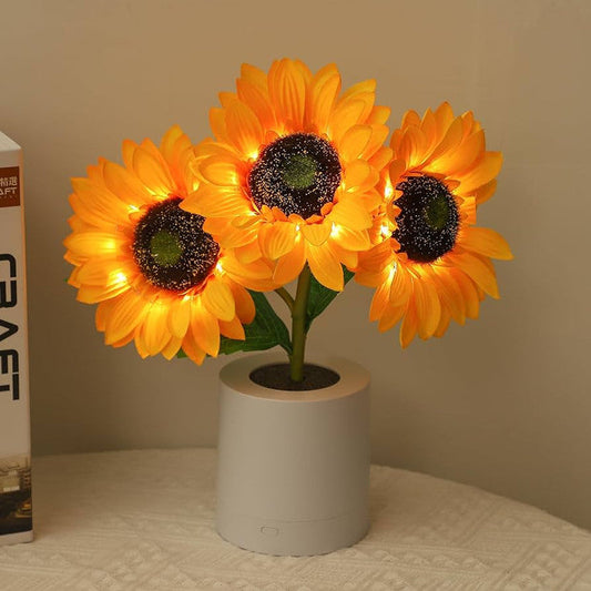 Sunflower Table Lamp | LED Floral Night Light | Nature-Inspired Decorative Lighting | Brick by Brick