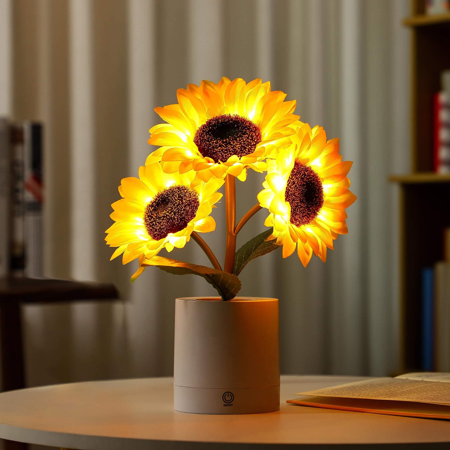 Sunflower Table Lamp | LED Floral Night Light | Nature-Inspired Decorative Lighting | Brick by Brick