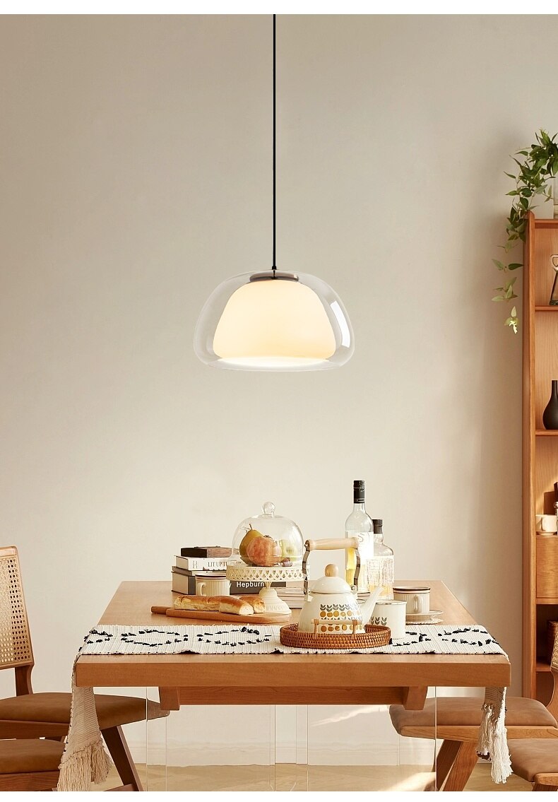 Jelly Globe Pendant Light | 9.8 in | Modern Dome Glass Globe Light | Adjustable Hanging Lamp | Brick by Brick