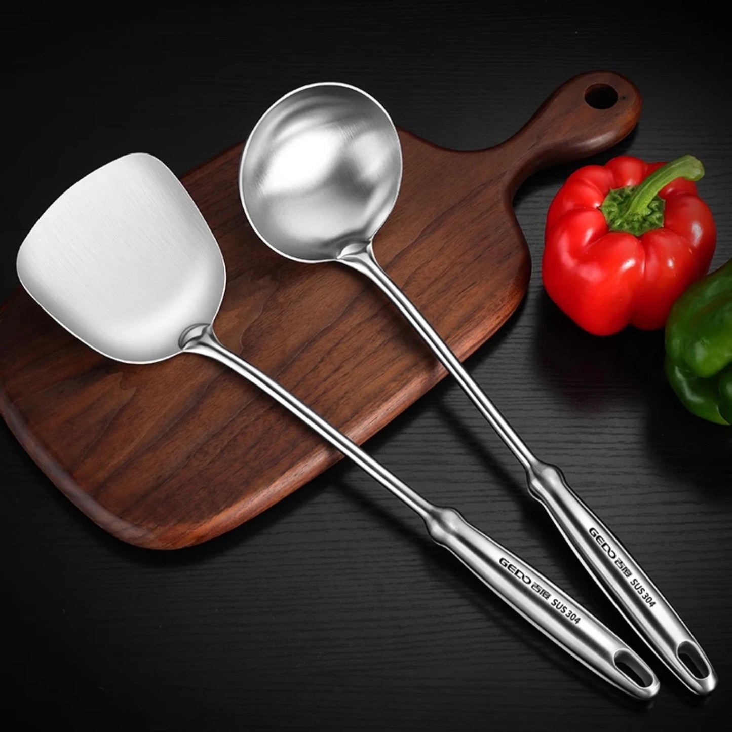Stainless Steel Kitchen Utensils | Spoon & Spatula Options | 304 Stainless | LFGB | Brick by Brick