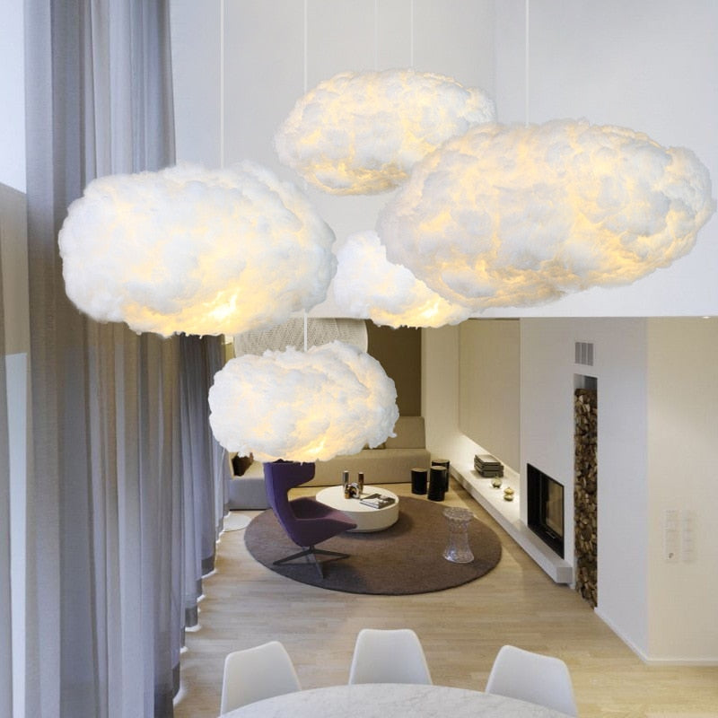 Cloud Ceiling Light | Soft Fabric Design | E27 Ambient Glow | Floating Look