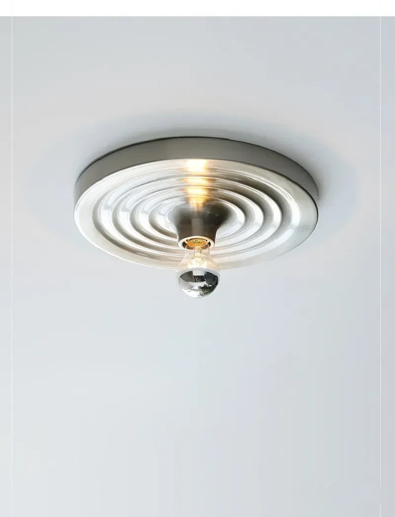 Bauhaus LED Wall Light | 4.7 in or 5.9 in | Walnut Wood + Acrylic Halo | Architectural Lighting | Brick by Brick