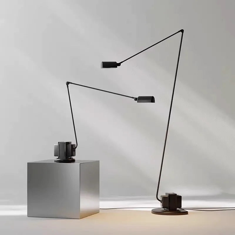 Bauhaus Swing Arm Lamp | Adjustable Floor & Desk Lighting | Retro Industrial Italian Design | Brick by Brick