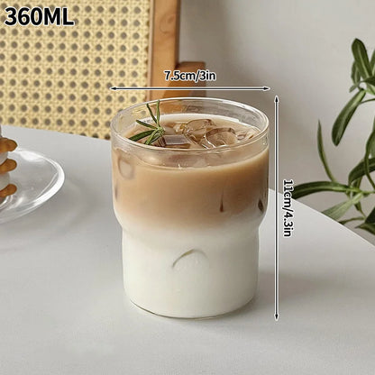 Wave Glass Cup | Transparent Ripple Drinking Cup | 300ml to 650ml | Creative Mug | Brick by Brick