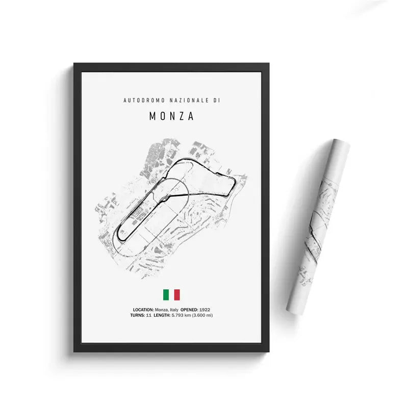 F1 Track Wall Art | 8in - 20in | Motorsport Canvas Print | Racing Circuit Poster | Home & Office Decor | Brick by Brick
