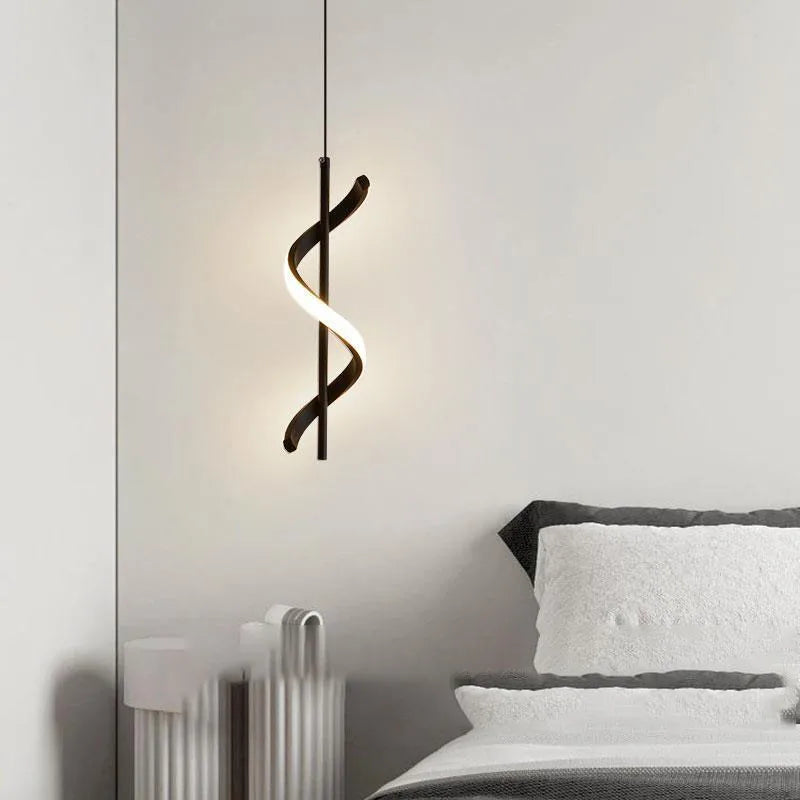 Contemporary Rotating Pendant Lamp | 13.8 in x 5.5 in | Acrylic & Hardware LED | Brick by Brick