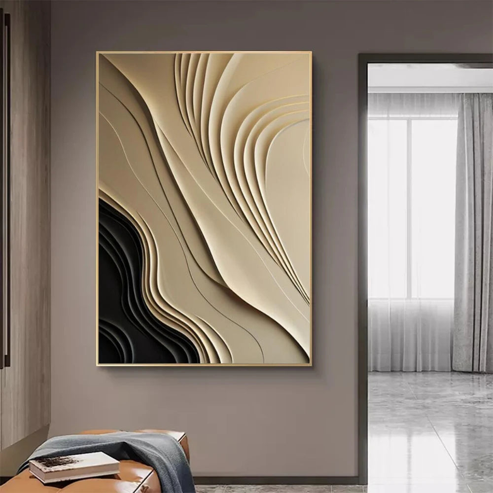 Abstract 3D Textured Canvas | 5.9 - 47.2 in | Minimalist Wall Art | Modern Home & Bedroom Decor | Unframed | Brick by Brick
