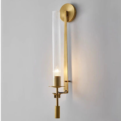 Gold Wall Sconce | 3.9 x 13.4 x 22.8 in | Nordic Design Wall Light | Elegant Ambient Lighting | Brick by Brick