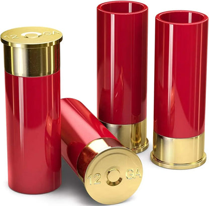 Plastic Shot Glasses Set |  3.6 x 1.2 in 36ml | Bullet Shape Drinking Cups | 4pcs Durable Party Liquor Glasses | Brick by Brick